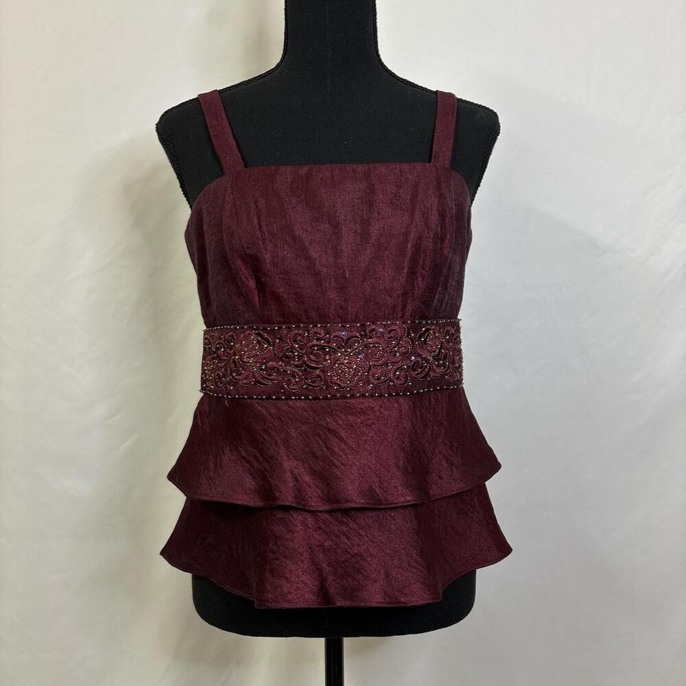 R & M Richards Women's Burgundy Tank Top